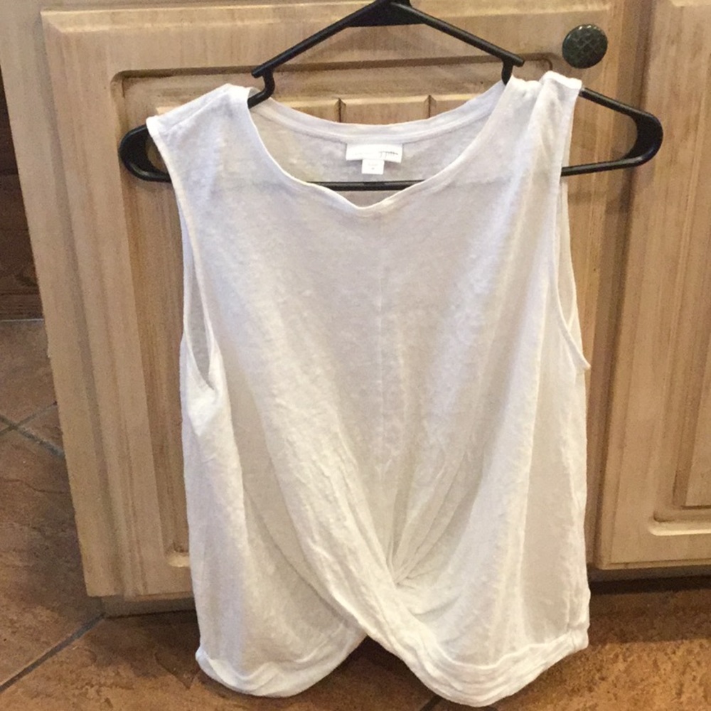 Cross cross linen shirt